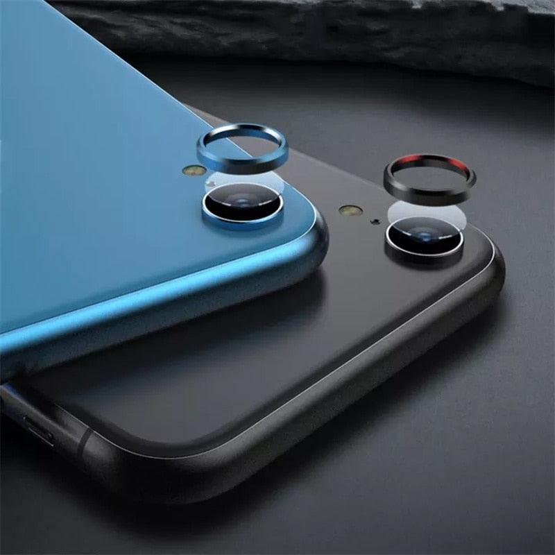 Camera Protection Ring with Metal Camera Protection Film For iPhone XR Metal Camera Protector Ring Circle Compatible with iPhone XR Aluminum Alloy Back Lens Protective Glass Cover by Stevvex
