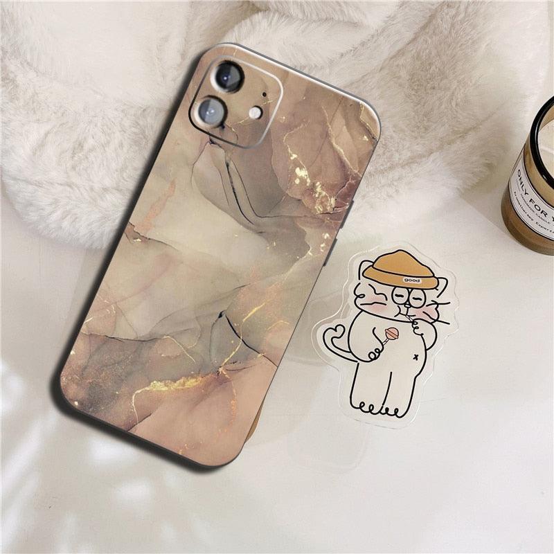 Luxury Marble Texture Phone Case For iPhone X XR XS 7 8 6S 6 5 Plus Silicone Anti Fall Back Cover Ultra Thin Soft Silicone Protective Shockproof and Scratch Resistant with Cute Design Pattern Case by Stevvex