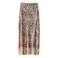 HXAO Leopard Print Tulle Skirt Woman Vintage High Waist Long Skirts For Women Summer Mesh Midi Skirt Elegant Women's Skirts