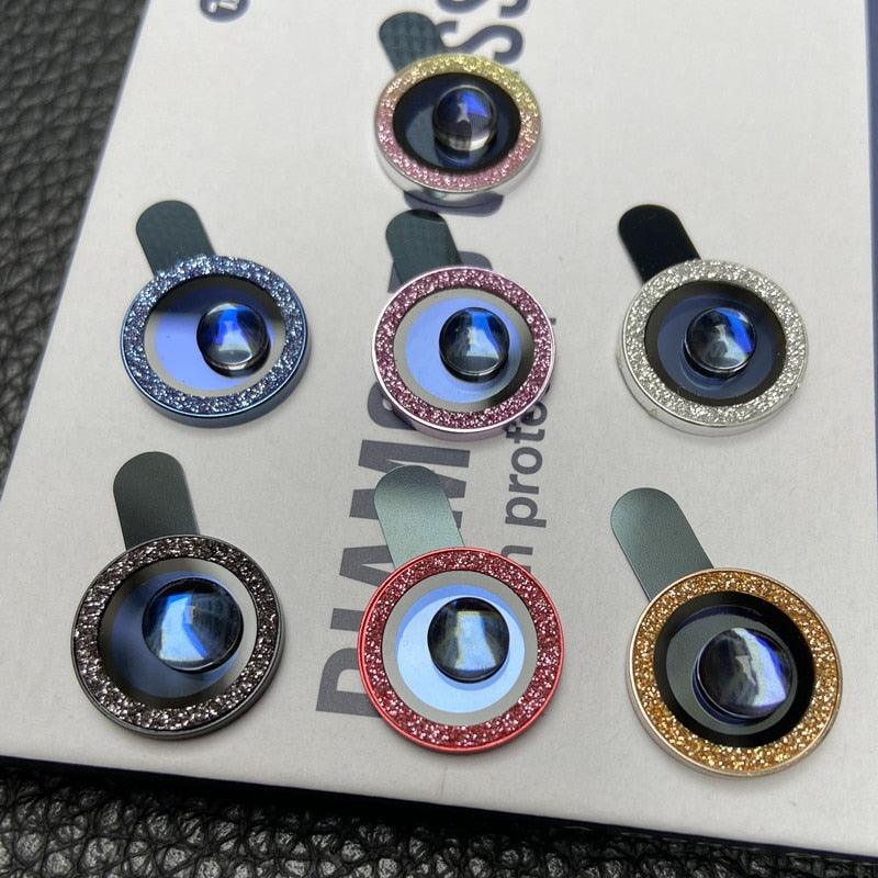 Bling Diamond Camera Lens Protector For iPhone 14 13 12 11 Pro Max Metal Ring Lens Glass Glitter Protective Cap iPhone 13 mini Camera Lens Protector Sparkle Diamond Ring Metal Alloy HD Glass for iPhone by Stevvex