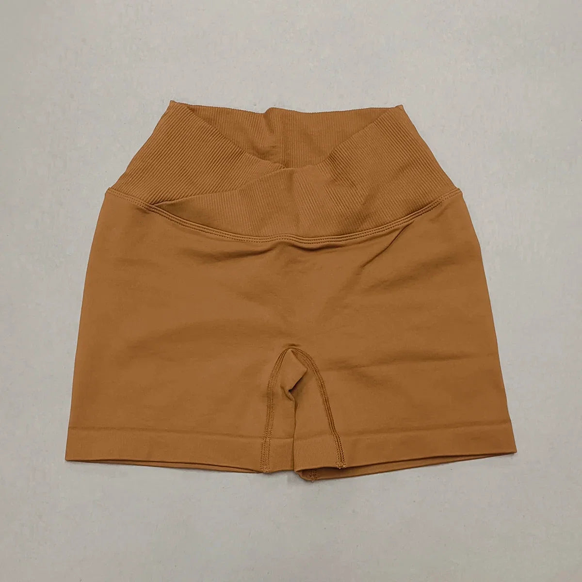 Women's sporty shorts with cross-waistband, yoga shorts, for gym workout, running, hip-enhancing,high-waisted yoga shorts.