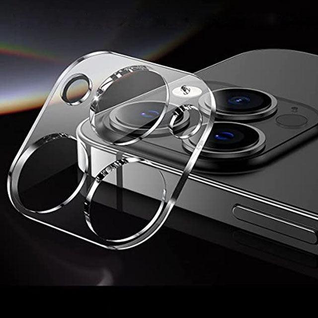 Camera Lens Metal Protector Glass For iPhone 14 13 Pro Max 13 Mini Back Lens Cap On iPhone 14 Plus Full Cover Protective Cases Metal Camera Cover with Tempered Glass Screen Protector by Stevvex