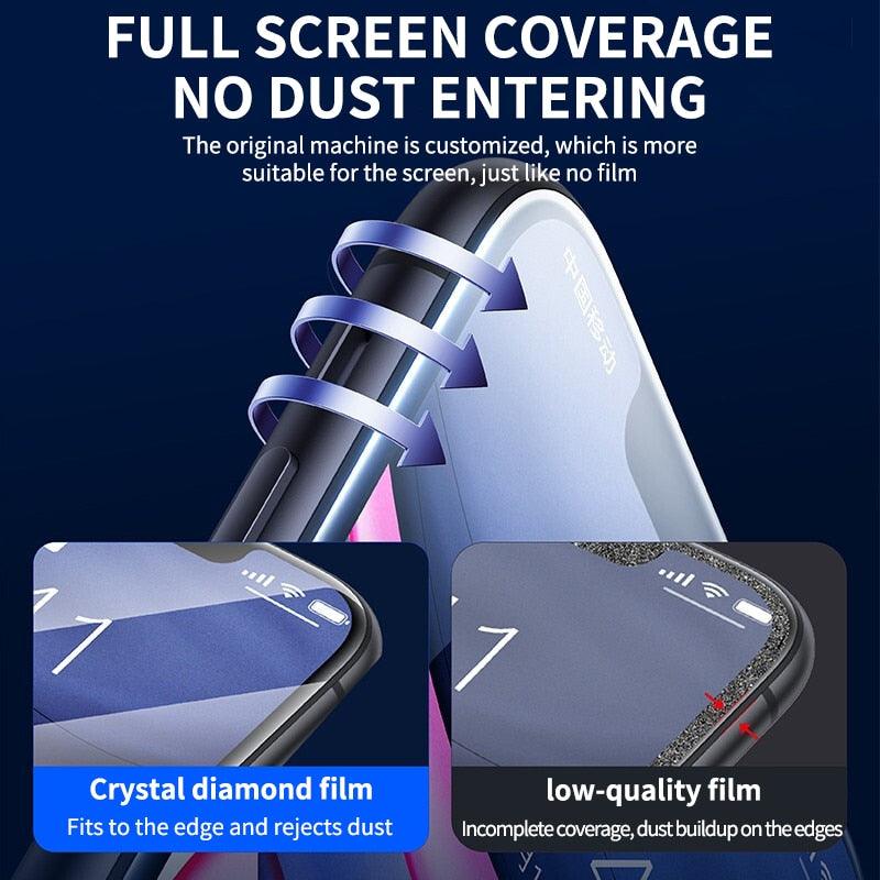 80D Full Protective Glass For iphone 6 7 8 Plus X Xr Xs Max SE Tempered Screen Protector iPhone 11 12 13 Pro Max Mini Glass Film Screen Protector with Full-Coverage, Easy Installation Frame by Stevvex