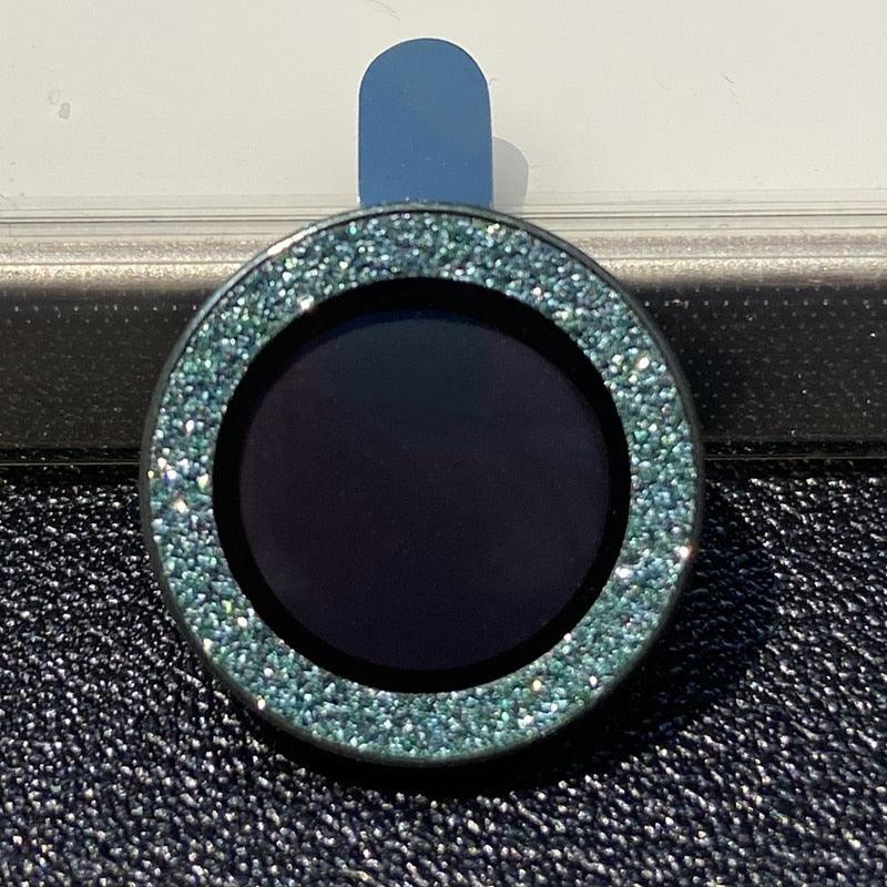 Glitter Diamond Camera Lens Protector For Iphone 13 Pro Max Mini Camera Metal Ring Glass For Iphone 12 11 Pro Max Protective Cap Diamond Glitter Camera Lens Protector On For Iphone by Stevvex