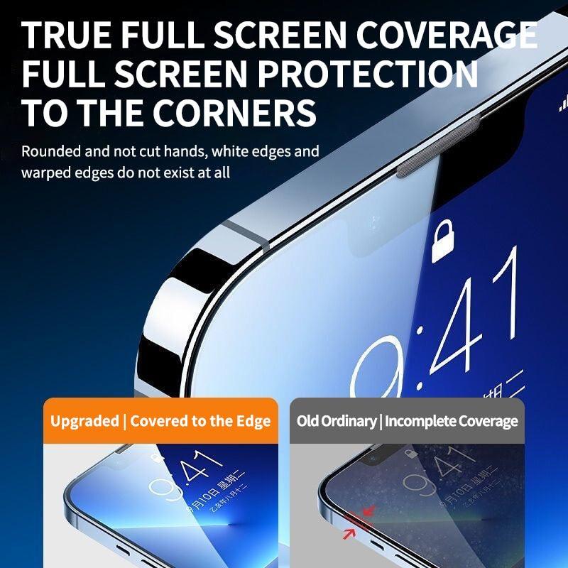 8K HD Anti Peeping Luxury Fast Install Full Cover Glass Screen Protector For iPhone 14 13 12 11 PRO MAX MINI X XS 9H Hardness Tempered Glass Scratchproof Shatterproof Bubble Free Screen Protector For iPhone by Stevvex
