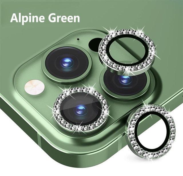 Diamond Camera Case For iPhone 14 13 Pro Max 12 Pro Max Camera Lens Protector Cover For iPhone11 Pro 12Pro Tempered Glass HD Clear Tempered Glass Camera Protector by Stevvex