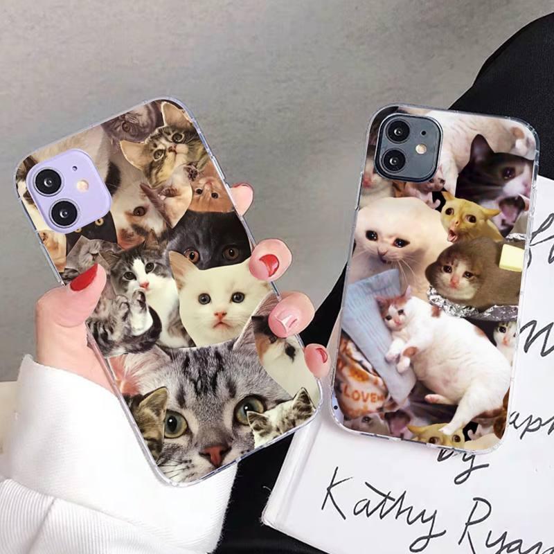 Crying Cat Memes Phone Case Mask Colorful Case For Cat Lovers For Iphone 7 And 8 In Moedern Design by Stevvex