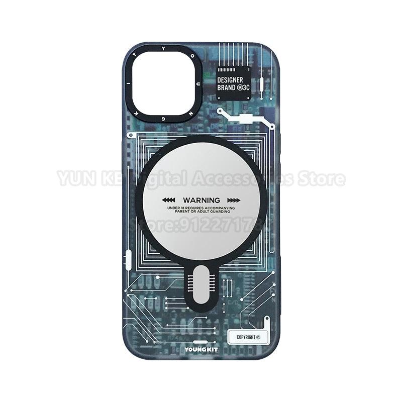 Cover Iphone 13 14 Pro Max Case Trend Magnetic Wireless Charging Cell Phone Iphone Anti-drop Case Smartphone Magnetic Case Designed For Iphone by Stevvex