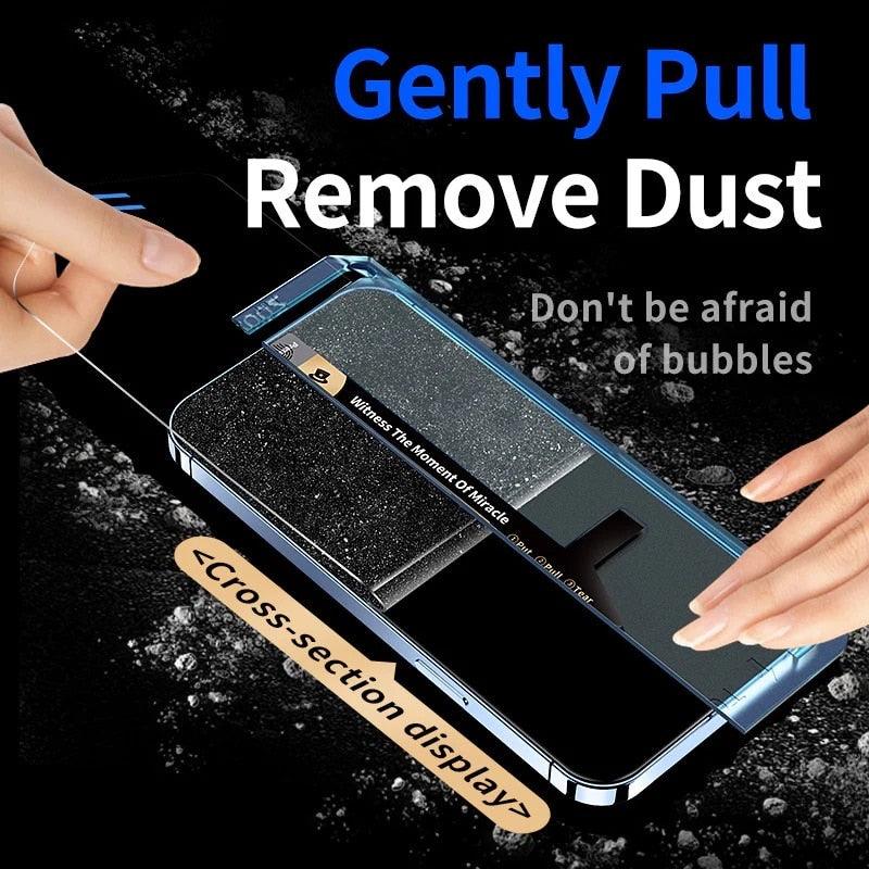 Edge to Edge Coverage Screen Protector for iPhone 14 Pro Max 12 13 Dust Free Phone Screen Protector Glass With Install Proof Without Bubbles by Stevvex