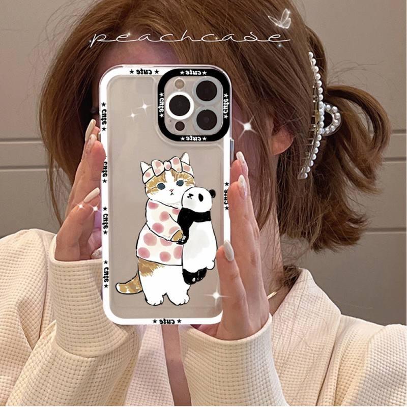 Cute Cat Phone Case for iPhone 11 12 13 Mini Pro Max 14 Pro Max Case shell Blank Printable Phone Case for Soft Rubber Cool Polish Phone Case by Stevvex