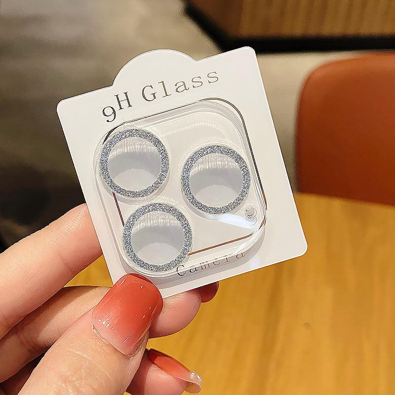 Glitter Full Cover Camera Lens Protector Glass For iPhone 13 12 11 Pro Max Mini 9H Tempered Glass for iPhone 12 Glass Lens Cover HD Clear Tempered Glass Back Camera Protector Ultra-Thin Easy Installation by Stevvex