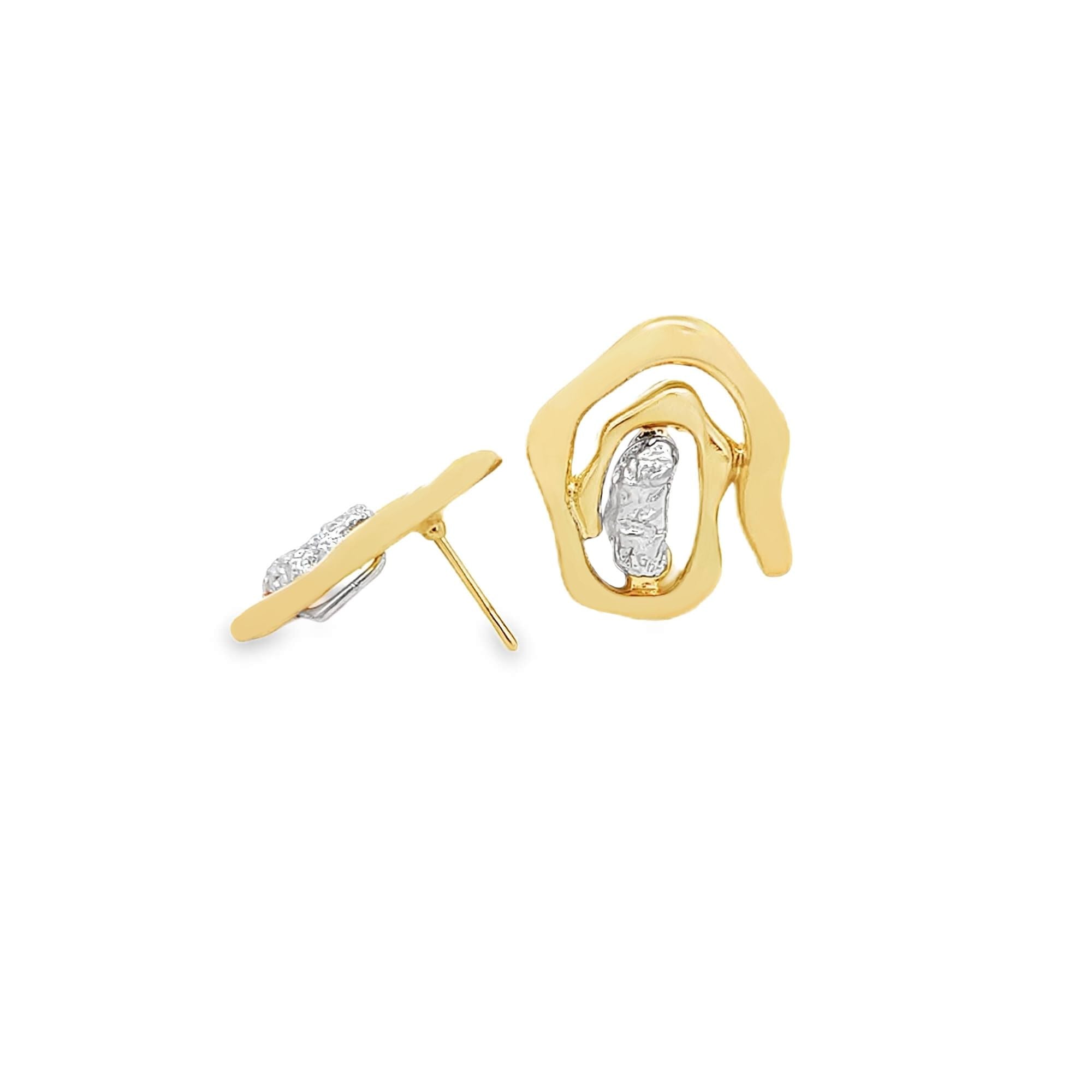 Two Tone Wavy Spiral Charm Jewelry Set (G236A)