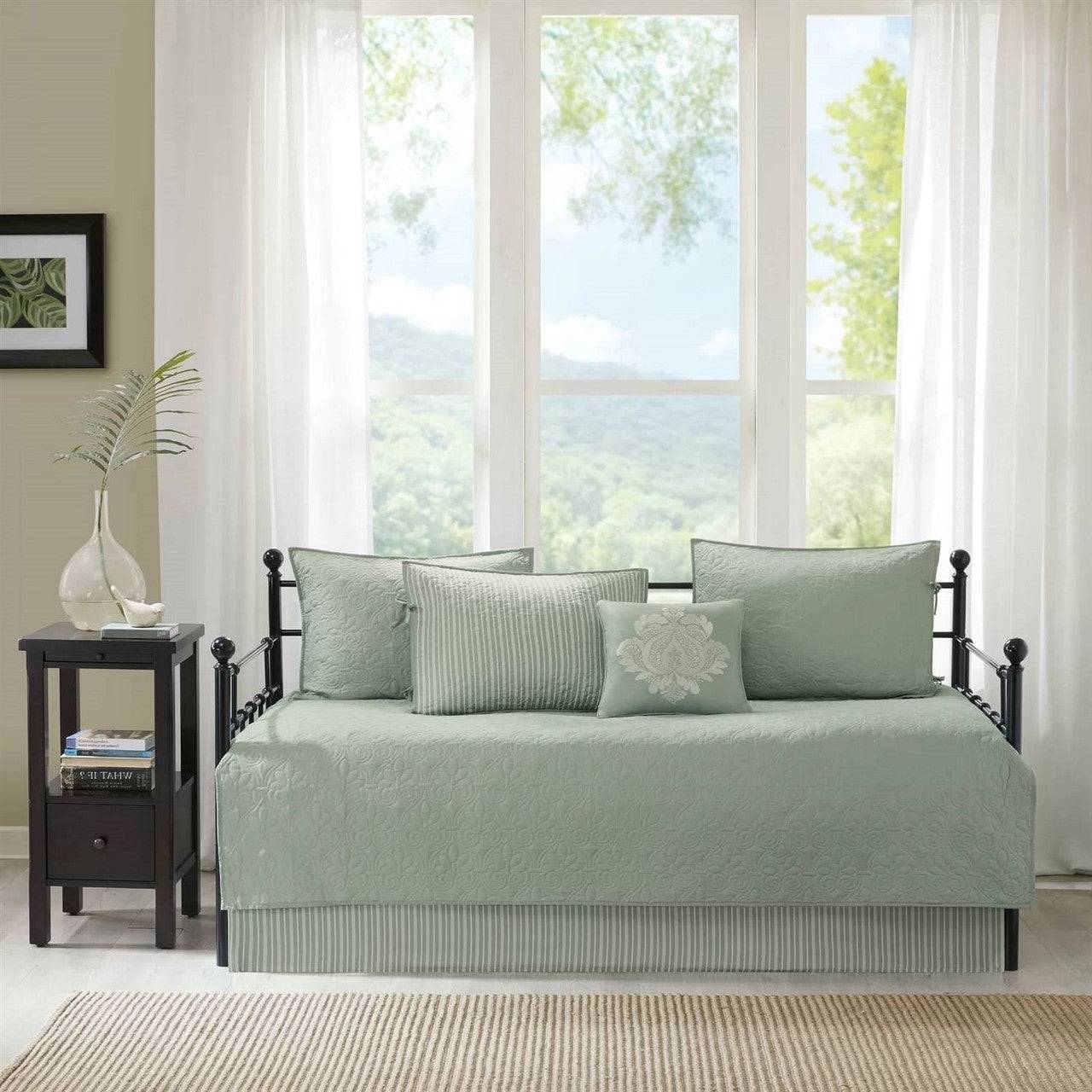 Country Cottage Daybed Cover Set in Seafoam Green