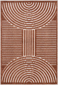 Deron Brown Area Rug - Machine Washable Contemporary Style