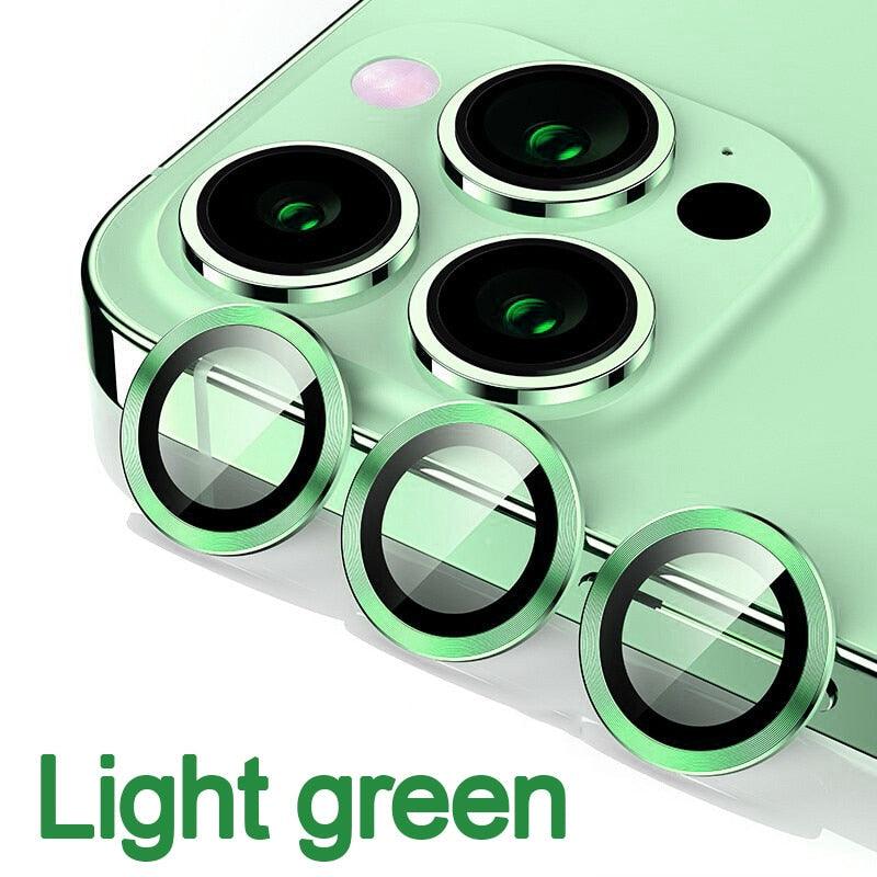 Full Cover Frame Glass Camera Lens Protector For iPhone 14 Plus Lens Glass For iPhone 11 12 13 Pro Max Mini Premium Tempered Glass Film Aluminum Alloy Lens Ring Cover Camera Protector by Stevvex