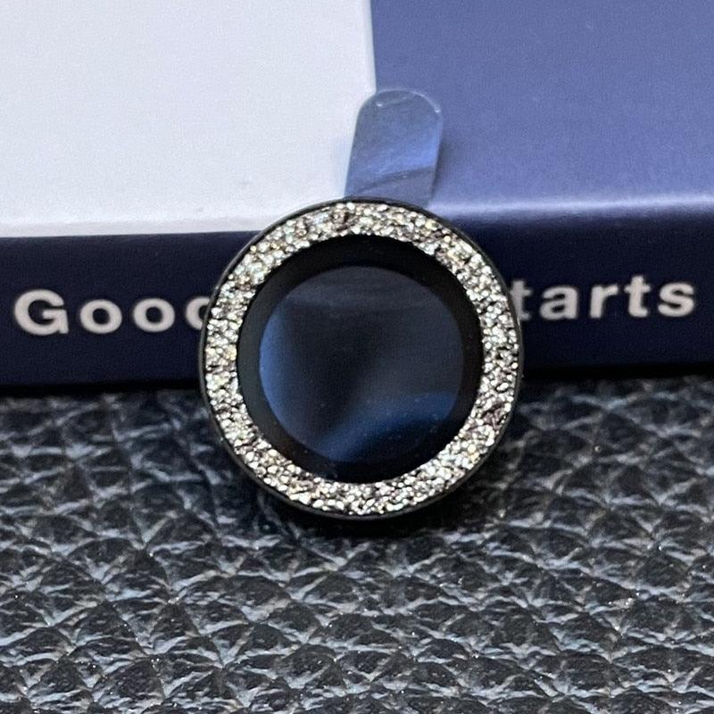 Bling Diamond Camera Lens Protector For iPhone 14 13 12 11 Pro Max Metal Ring Lens Glass Glitter Protective Cap iPhone 13 mini Camera Lens Protector Sparkle Diamond Ring Metal Alloy HD Glass for iPhone by Stevvex