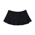 Mooyufon Fabric Y2K Mini Skirt Women Low Waist Wide Pleat Light Grey Sexy Vintage A-line Pleated Skirt Casual Skort Summer