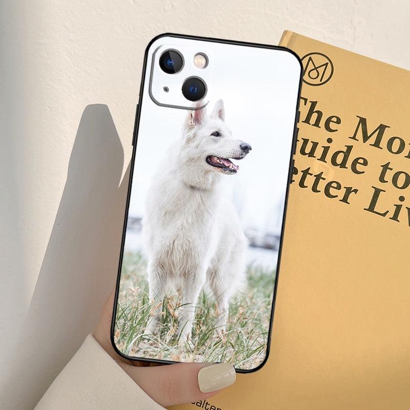 Cartoon German Shepherd Phone Case MAsk Dog Case For iPhone 13 12 Mini 11 14 Pro Max 6S 8 7 Plus SE 2022 2020 X XS Max XR Back Cover Poodle Dog Phone Case Compatible with iphone by Stevvex