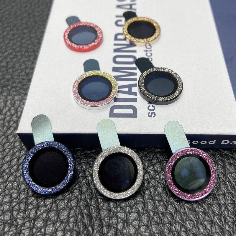 Bling Diamond Camera Lens Protector For iPhone 14 13 12 11 Pro Max Metal Ring Lens Glass Glitter Protective Cap iPhone 13 mini Camera Lens Protector Sparkle Diamond Ring Metal Alloy HD Glass for iPhone by Stevvex