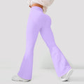 Seamless High-Waisted Flare Pants Autumn Winter Women Trousers Yoga Clothes Stretchy GYM Flare Leg Tummy Control Slim-Fit Pants