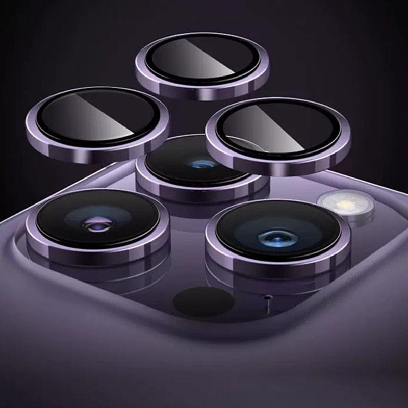 Camera Lens Protectors For iPhone 14 Pro Max Camera Metal Ring Protector Case Glass for iPhone 13mini 14plus 13 14pro Lens Film Camera Lens Protector Tempered Glass Camera Lens Protector by Stevvex