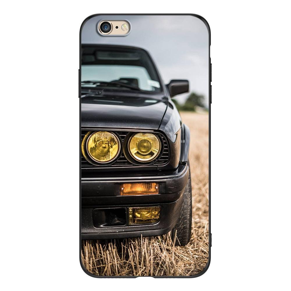 Cute Cover Soft Silicone Print Cars Print Phone Case For Iphone 5s 5 S Se 2016 4.0" Case Phone Cover On Iphone 6s 6 S Plus Funda Bumper Black Case Sport Race Car by Stevvex