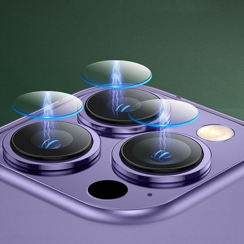 Camera Glass For Iphone 14 13 12 11 Pro Max Plus Mini Back Camera Protector Film For Iphone 12 13pro 14pro Max Lens Glass Keep Original Camera HD Glass Metal Camera Lens Cover Film For Iphone by Stevvex