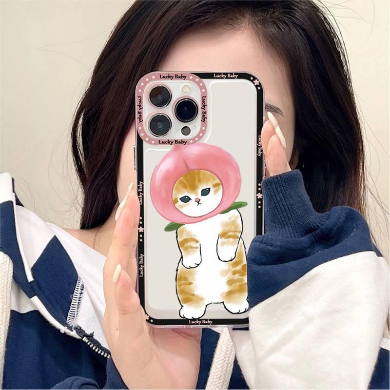Cute Cat Phone Case For Iphone 11 12 13 Mini Pro Max 14 Pro Max Case Shell Cartoon Patterned Case Cover Soft Clear Cover Flexible Ultra Slim Anti-scratch Bumper Protective Cover For Iphone by Stevvex
