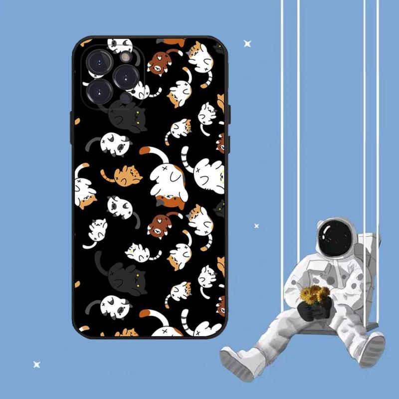 Cat Cute Art Phone Case For Iphone 8 7 6 6s Plus X Se 2020 Xr Xs 14 11 12 13 Mini Pro Max Mobile Case Transparent Soft Protective Clear Case Compatible For Iphone by Stevvex