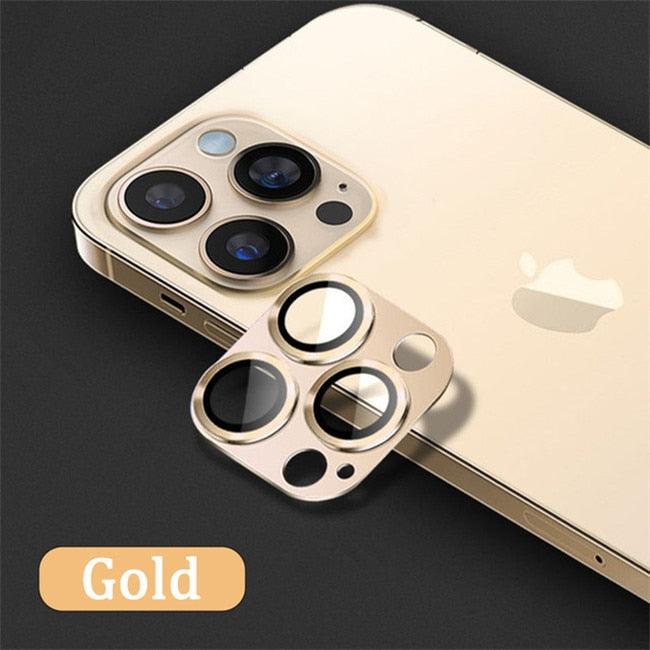 Camera Lens Metal Protector Glass For iPhone 14 13 Pro Max 13 Mini Back Lens Cap On iPhone 14 Plus Full Cover Protective Cases Metal Camera Cover with Tempered Glass Screen Protector by Stevvex