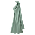 Elegant Women's Ribbon Long Satin Party Dress Halter Backless Sleeveless Female Dresses 2026 Summer Lady Solid Evening Gowns