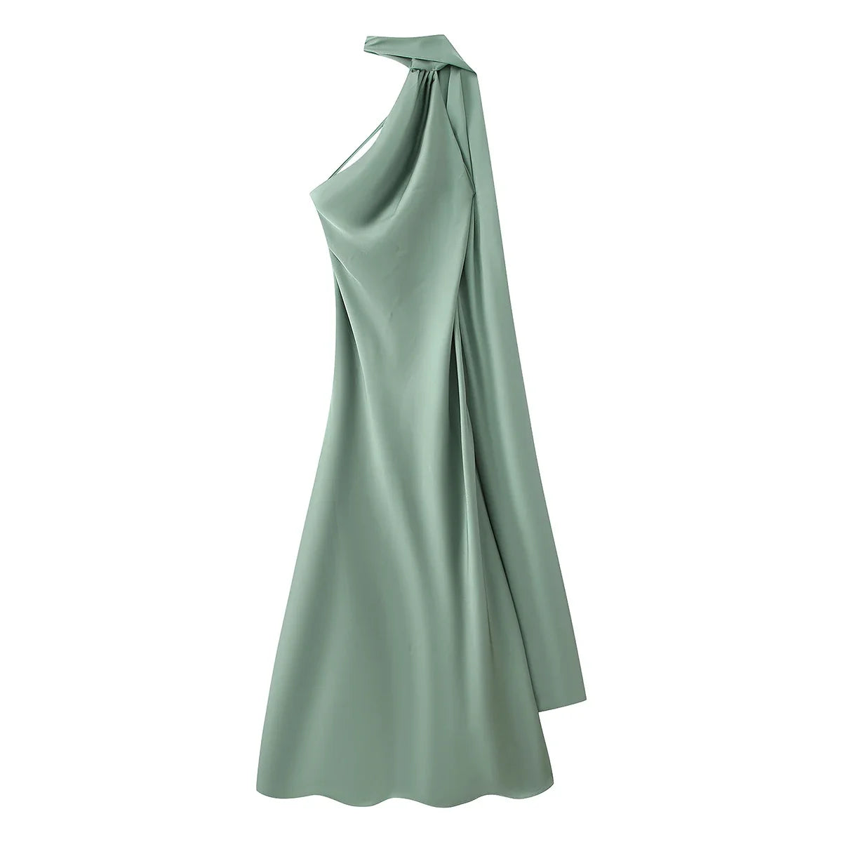 Elegant Women's Ribbon Long Satin Party Dress Halter Backless Sleeveless Female Dresses 2026 Summer Lady Solid Evening Gowns