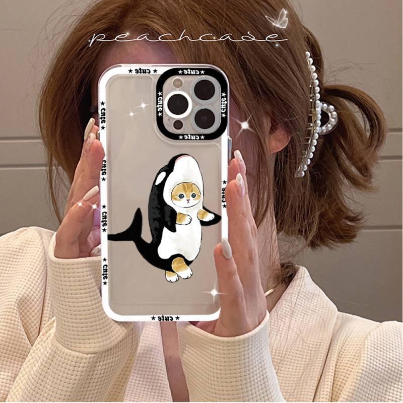 Cute Cat Phone Case for iPhone 11 12 13 Mini Pro Max 14 Pro Max Case shell Blank Printable Phone Case for Soft Rubber Cool Polish Phone Case by Stevvex