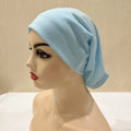 H065 plain tube hats Muslim Turban Pure Color Stretch Inner Hijabs For Caps Ready To Wear Women Head Scarf Under Hijab Bonnet