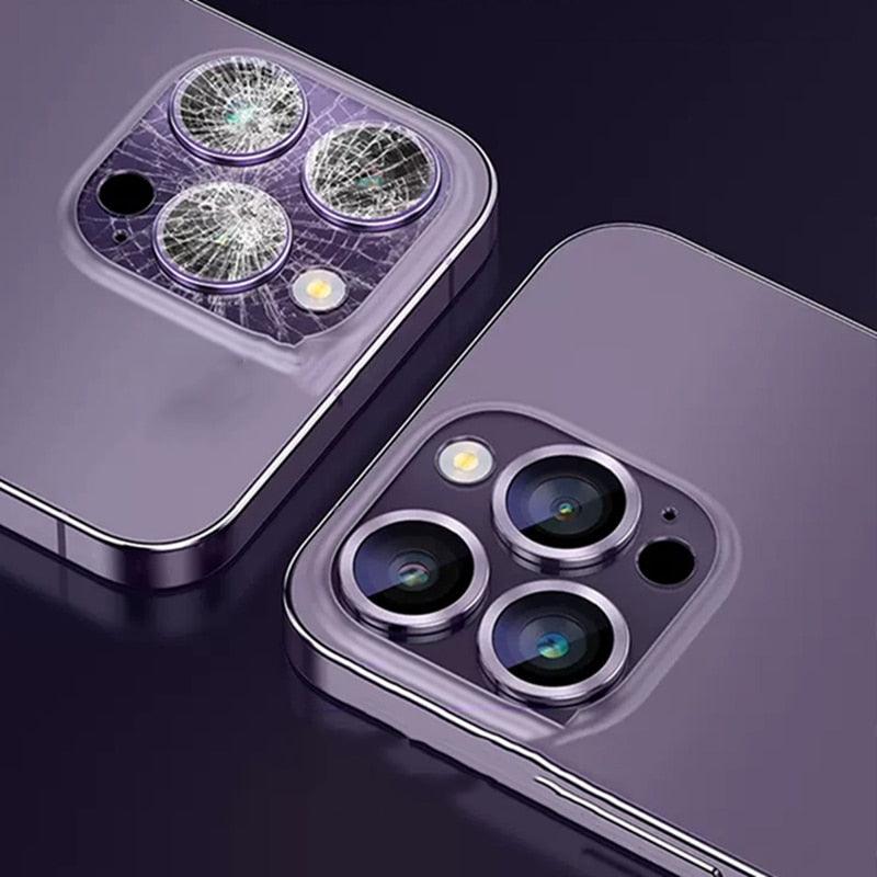 Camera Lens Protectors For iPhone 14 Pro Max Camera Metal Ring Protector Case Glass for iPhone 13mini 14plus 13 14pro Lens Film Camera Lens Protector Tempered Glass Camera Lens Protector by Stevvex