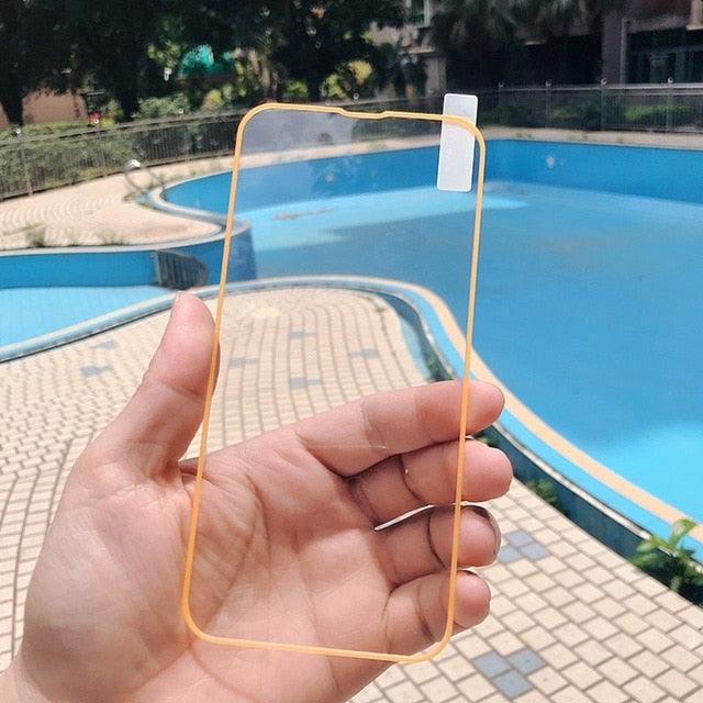 Full Cover Luminous Screen Protectors for IPhone 11 12 13 Pro Max Mini Glowing Tempered Glass for IPhone Xs MAX X XR SE Glass Luminous Screen Protectors Tempered-Glass Screen Protector Compatible with iPhone by Stevvex