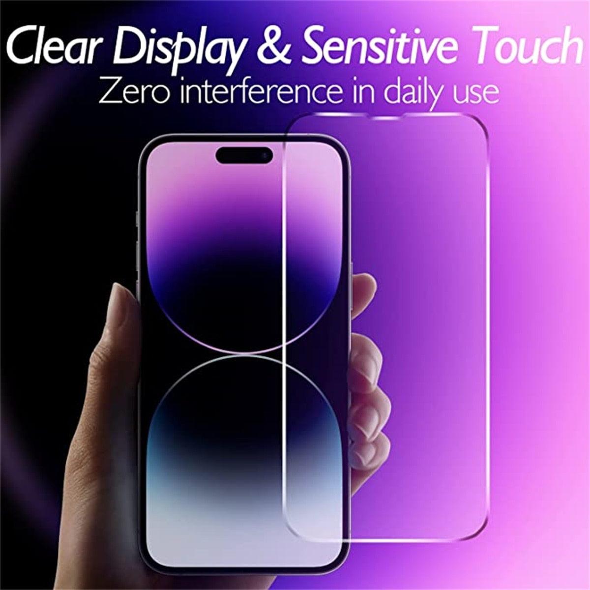 HD Clear Scratch Resistant Anti-Fingerprint Tempered Glass Film Full Screen Coverage Protector For Iphone 14 Pro Max Front Back Screen Protector HD Clarity Anti-Fingerprint Scratch Tempered Glass For Iphone 13 by Stevvex