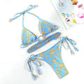 Extreme Print Bikini for Women Cut Out Swimwear Low Waist Swimsuit Micro Bikinis Set Bathing Suit Triangle Beachwear 2024