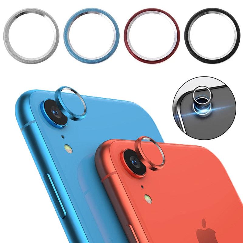 Camera Protection Ring with Metal Camera Protection Film For iPhone XR Metal Camera Protector Ring Circle Compatible with iPhone XR Aluminum Alloy Back Lens Protective Glass Cover by Stevvex