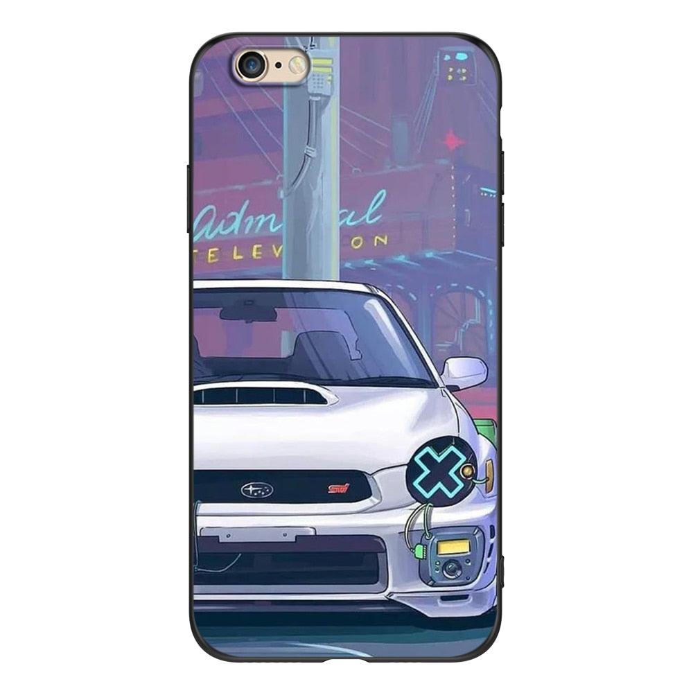 Cute Cover Soft Silicone Print Cars Print Phone Case For Iphone 5s 5 S Se 2016 4.0" Case Phone Cover On Iphone 6s 6 S Plus Funda Bumper Black Case Sport Race Car by Stevvex