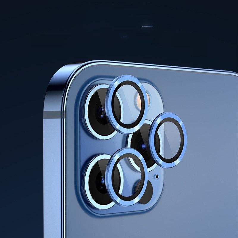 Camera Lens Protector for iPhone 14 Pro Max Plus 13 12 Mini 14Pro iPhone14 13Pro 14Plus 12Pro Glass Protection Protective Film Metallic Camera Ring Lens Protector with Glass Cover by Stevvex