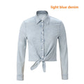AP SS25 Women Lightweight Denim Wrap Blouse & Slip Dress