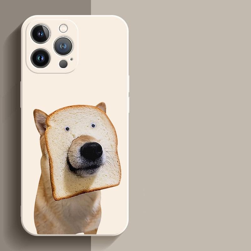 Cute and Funny Puppy Phone Case For iPhone 13 14 11 12 Pro Max XS XR 7 8 Plus Creative Shockproof Soft Silicone Phone Cover Flexible Silicone Dog Pattern Cute Phone Case by Stevvex