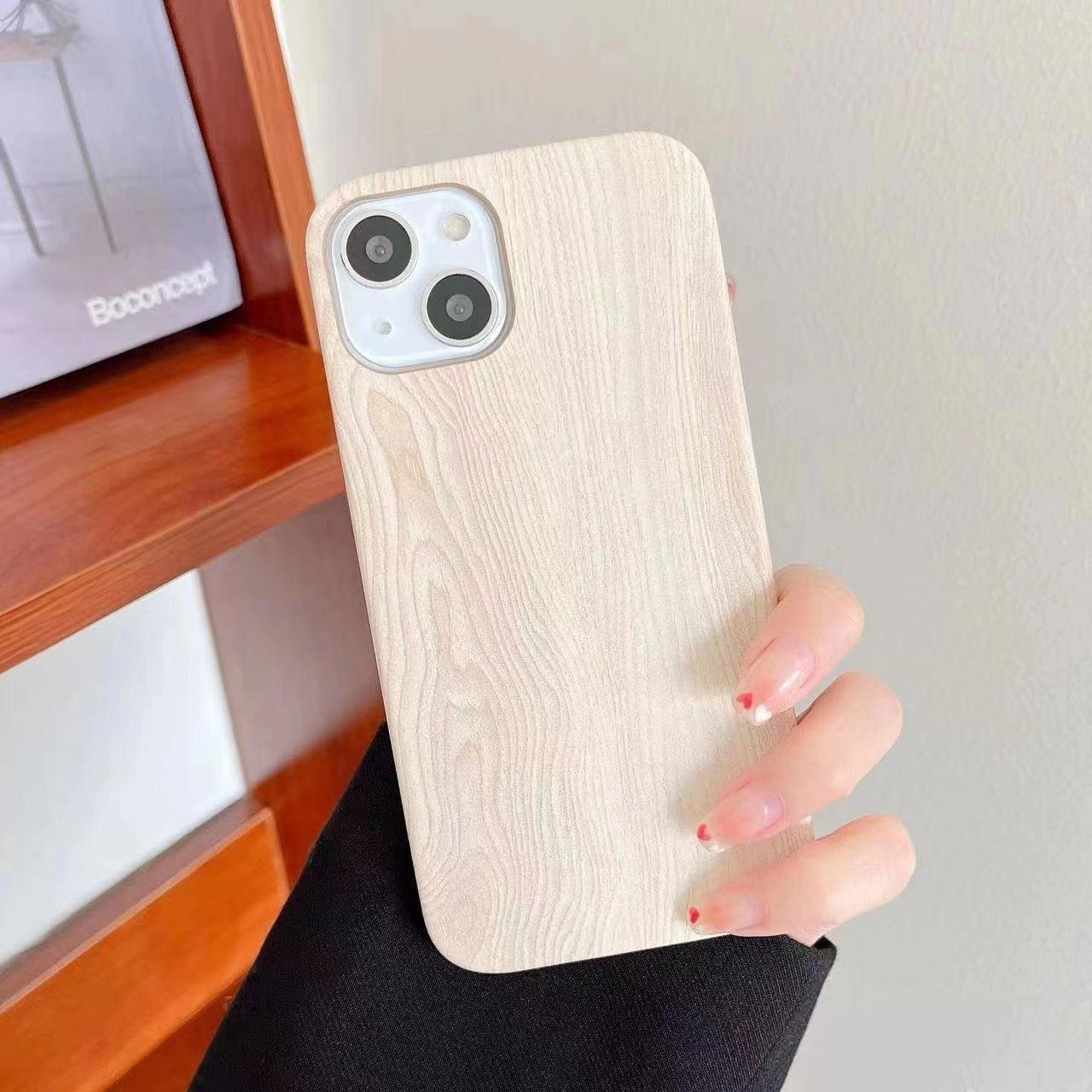 Luxury Wood Phone Case For iPhone 13 12 11 Pro X XS Max XR 8 7 Plus SE Retro Soft Wood Case Slim Hard Cover with Real Wooden Finish Protective Cover by Stevvex