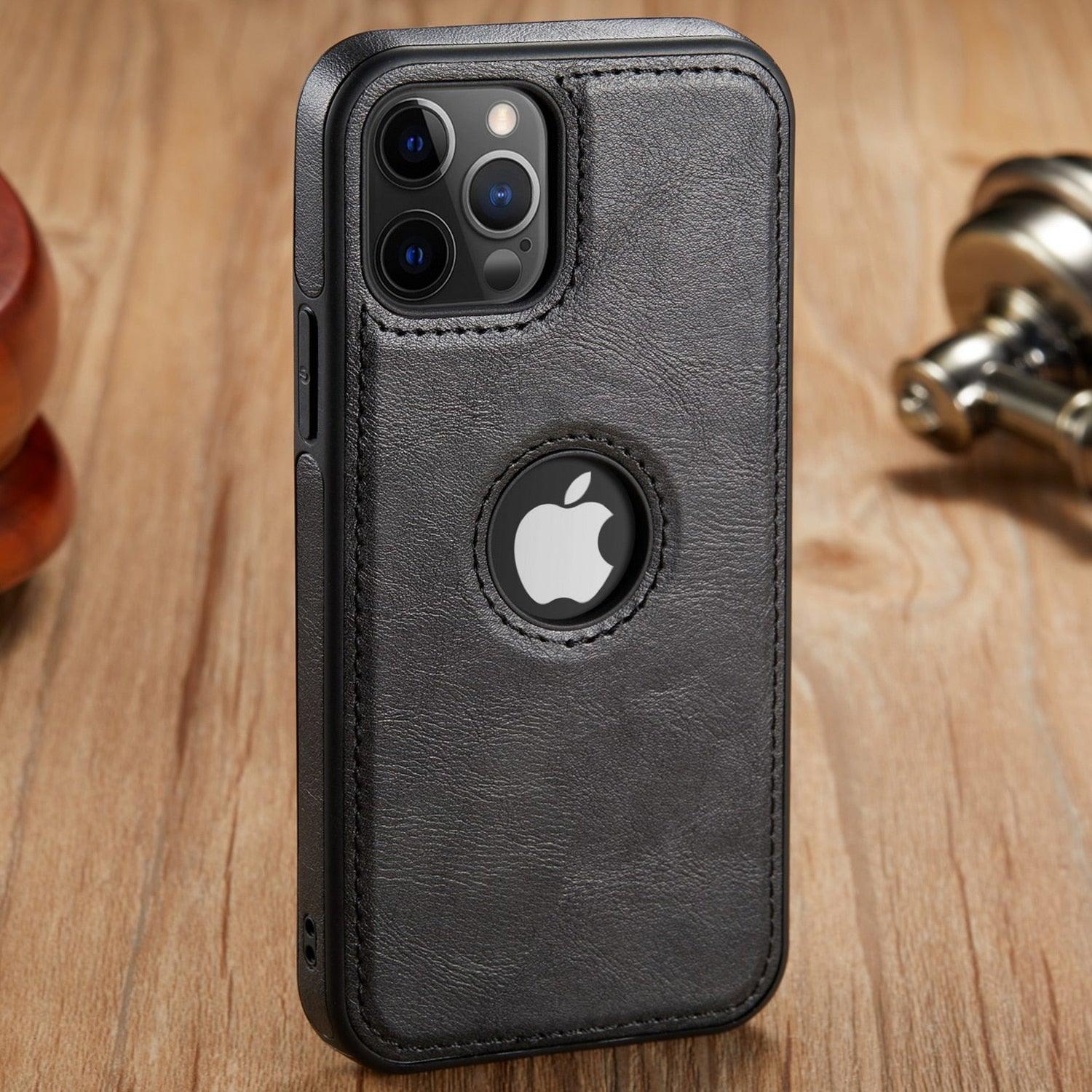 Luxury PU Leather Phone Case For iPhone 14 pro max 13 Pro max 11 12 Pro Max XR XS Max X 7 Plus case leather Slim Back Cover Compatible with iPhone 13 Pro Case Slim Leather Classic Luxury Elegant Phone Cover by Stevvex