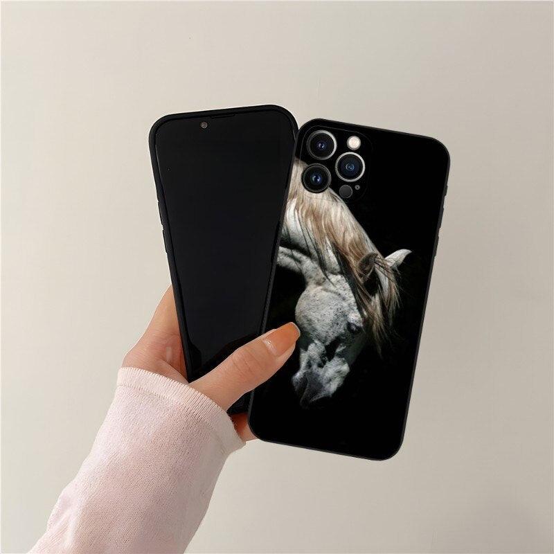 Cool Horse Animal Cover For Girls Boys Women Men, Unique Trendy Bumper Cover Case Phone Case For Iphone 13promax 11 14 12 Pro Max Mini Xr X Xs 7 8 6 6s Plus Cover by Stevvex