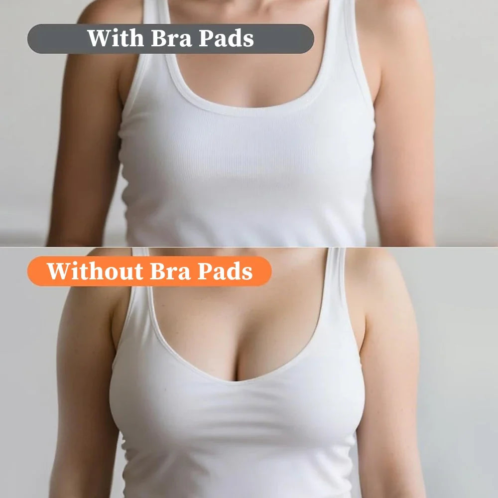 Double Sided Sticky Bra Inserts Push Up Adhesive Bra Pads Breast Enhancer Pads Cup Add Up for Bikini Swimsuit Strapless Dress