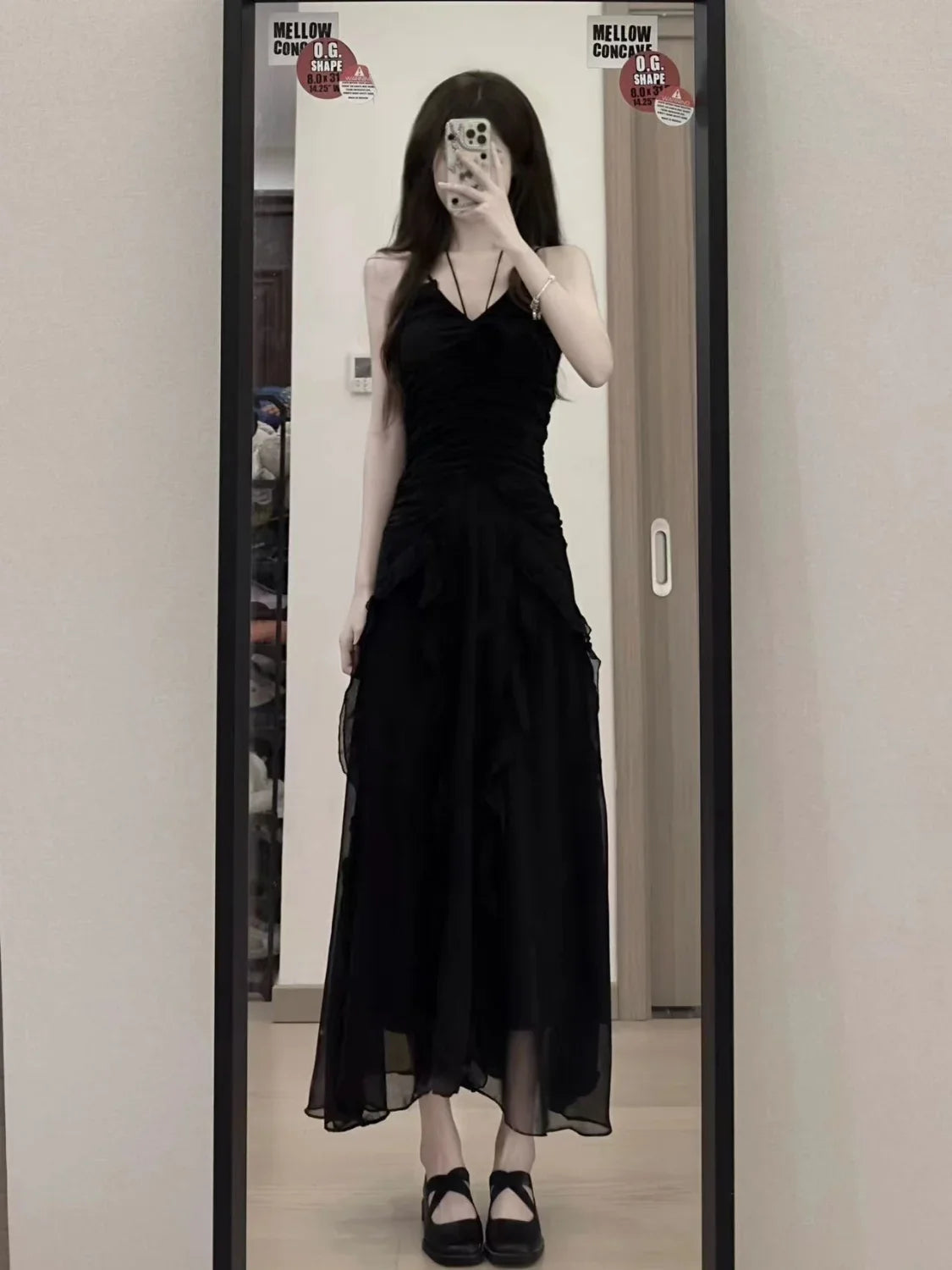 Design Style Small Black Dress Women's Summer Waist Wrap Show Thin Super y2k formal occasion vestidos 2023 women dress