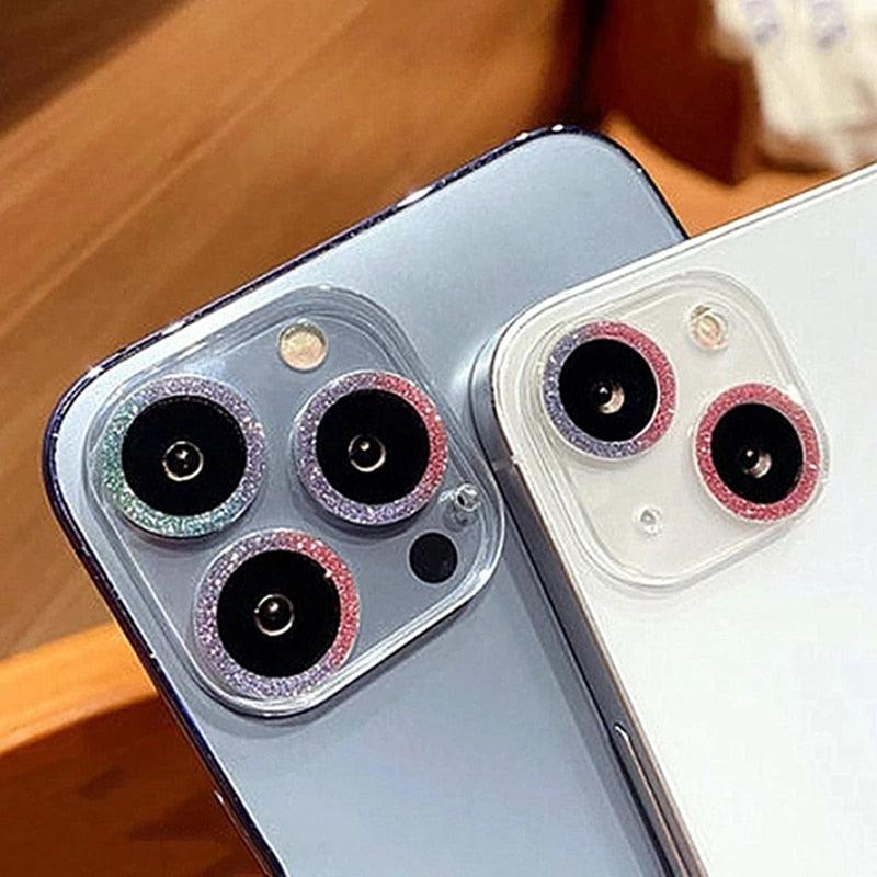 Glitter Camera Protector Film For iPhone 13 12 Mini 13 Pro Max Clear Lens Protective Glass for iphone 14 12pro 13pro Back Cover Camera Protection Scratch-Resistant Bubble-Free Military Standard Ultra Clear 9H Hardness Camera Protection iPhone by Stevvex