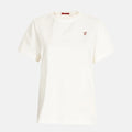 CH Womens Short Sleeve Crew Neck T Shirt Embroidered Logo Casual Loose White Cotton Tee Top Fashion Daily Wear